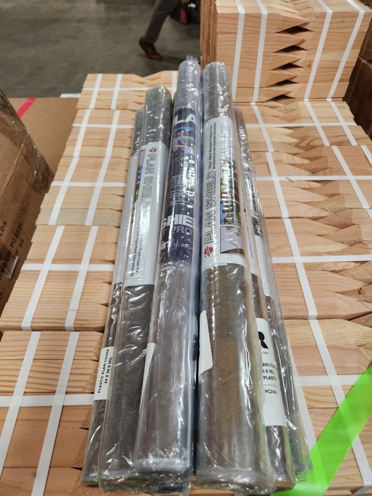 PLASTIC PLAN COVER 24 X 36 8 MIL CLEAR PLASTIC