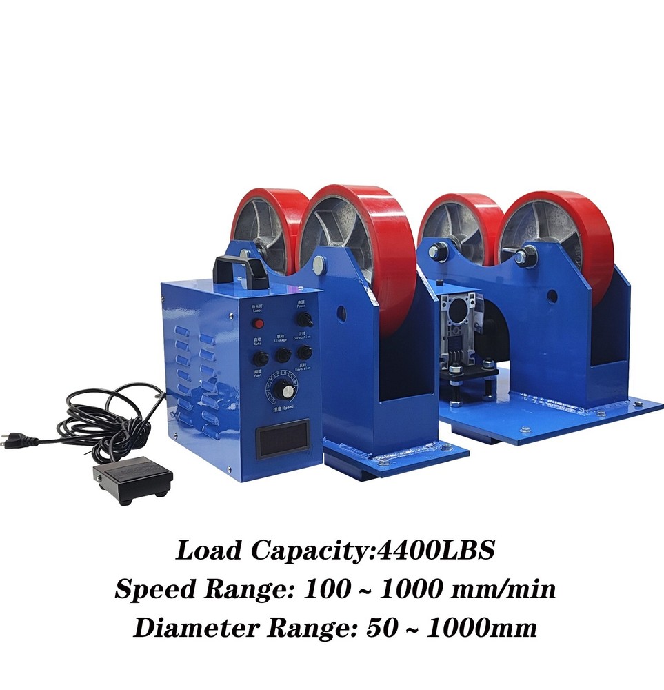 4400LBS Welding Roller Rack Digital Display Welding Turning Rolls Linkage Roller