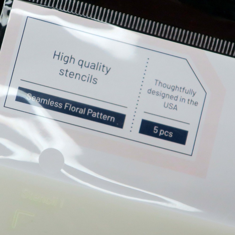 Pinkfresh Seamless Floral Panel Pattern Layered Stencil Set PFST11