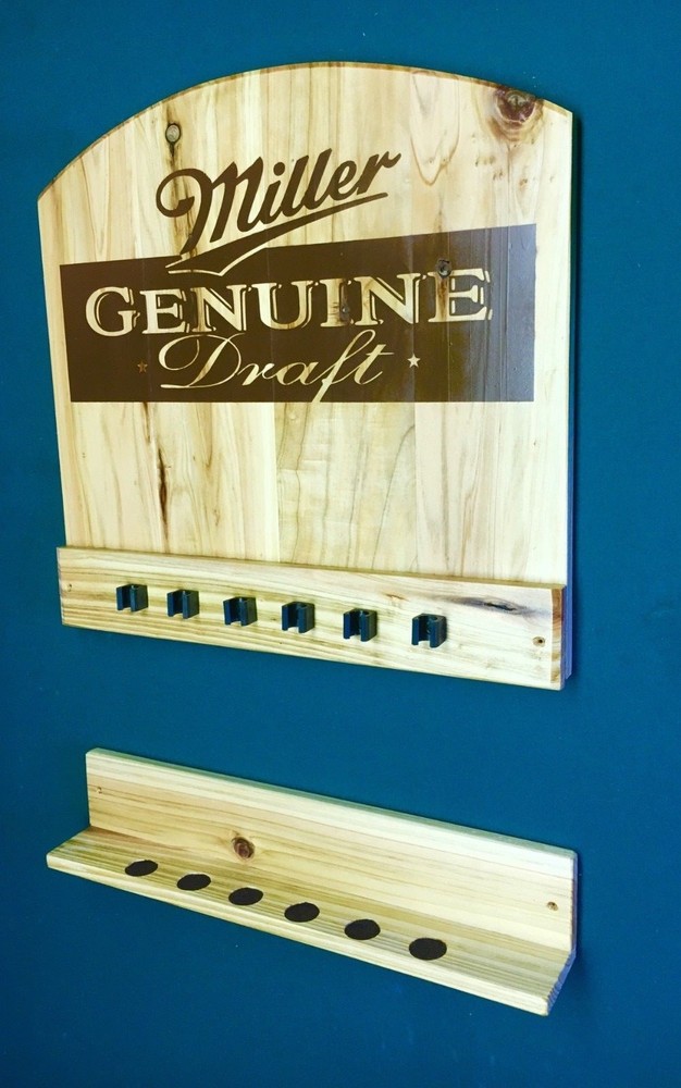 New MGD Miller Genuine Draft Pool Table Light & Cue Rack Combo!