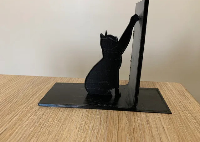 Cat Silhouette Bookend