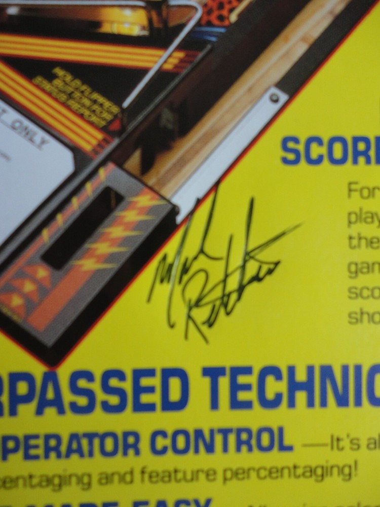 Police Force Pinball Machine Flyer Williams Autographed Brochure