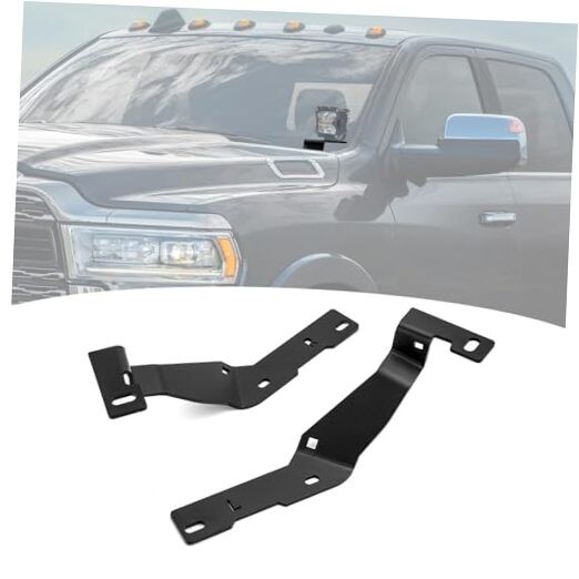 2Pcs Hood Hinge LED Light Pod Mount Bracket Compatible with Dodge Ram