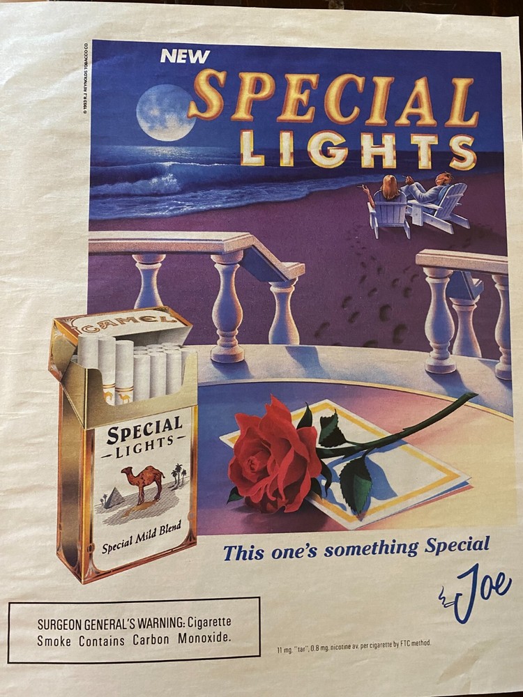 Camel Cigarettes, Full Page Vintage Large Format Print Ad
