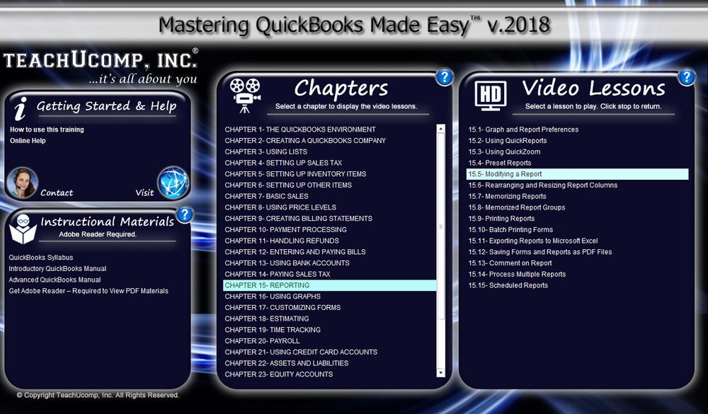 QUICKBOOKS PRO 2018 Training Tutorial DVD and Digital Course 185 Videos 7 Hours
