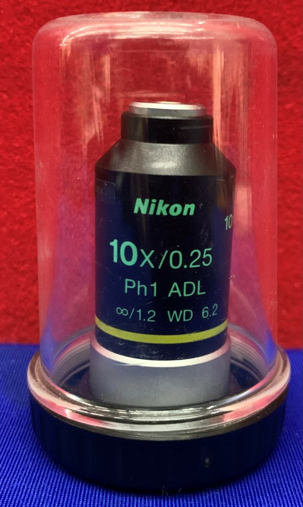 Nikon 10x/0.25 Ph1 ADL Infinite /1.2 WD 6.2 Microscope Objective
