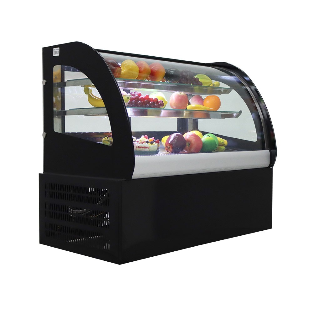 220V 3 Layers White LED Lighting Refrigerated Cake Display Cabinet Showcase