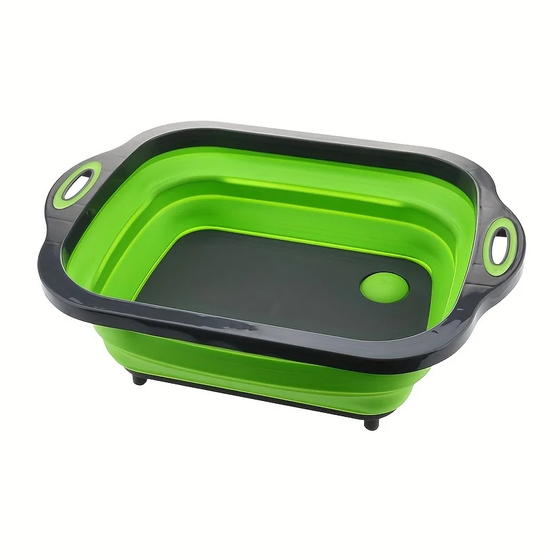 1pc Portable space saving basin with built-in sink and storage function - perfec