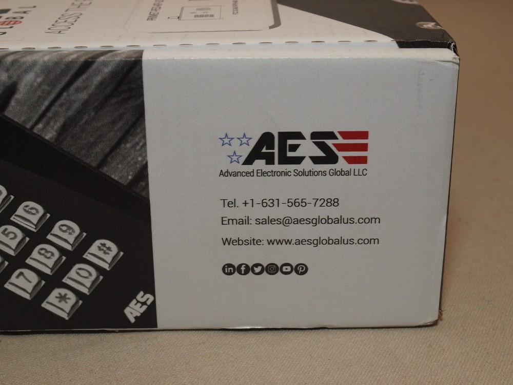 AES PRIME7-PED-KP-US Single Button Prox Global Cellular Wi-Fi Intercom Keypad