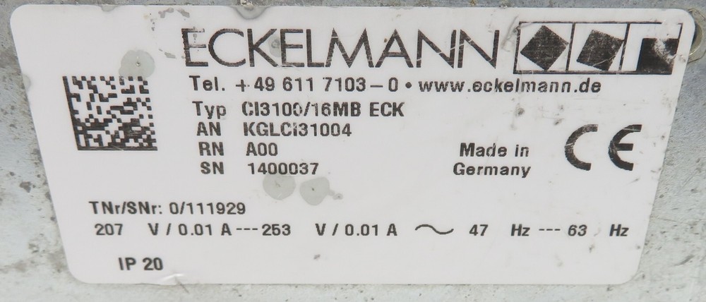 Market computer Eckelmann CI3100/16MB ECK controller store computer control 5.12