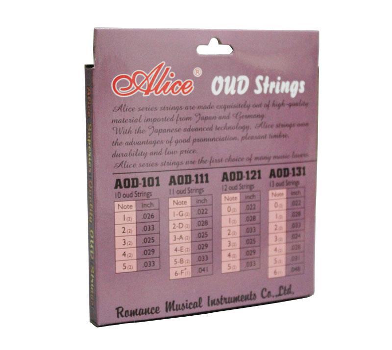 6Sets Alice UD OUD Strings Clear Nylon Silver-Plated Copper Wound 12 Strings