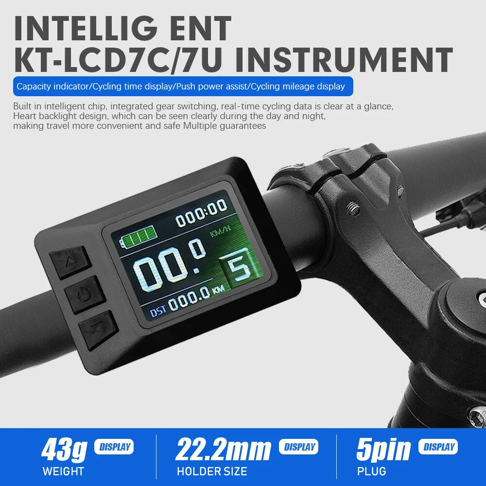 E-bike LCD Display Waterproof SM Plug 24V 36V 48V E-Bike Controller LCD Panel