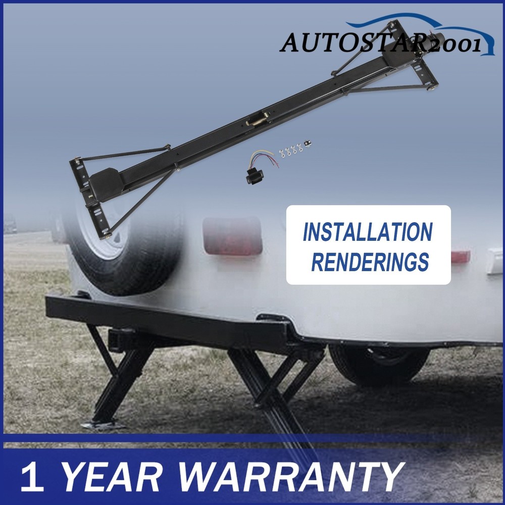 Universal Rear Trailer Stabilizer Jack Stand Stabilizer Jack Kit 298707 Black