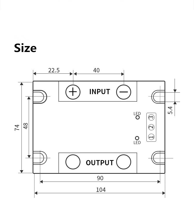 High-power DC motor forward and reverse control module 65A 48V