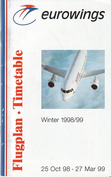 Eurowings timetable 1998/10/25