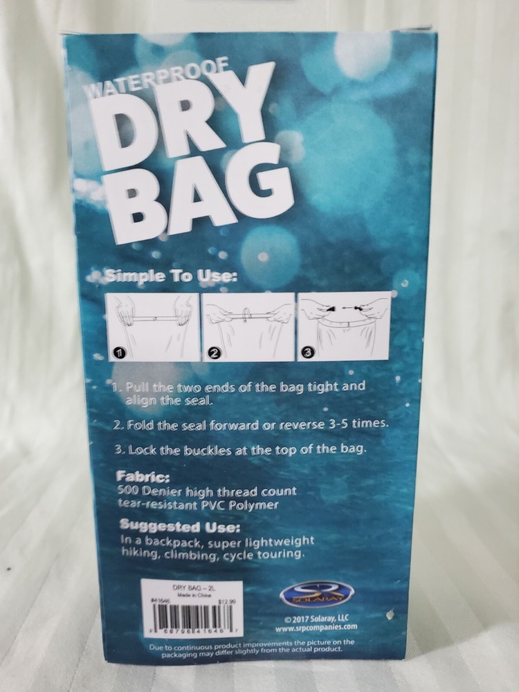 Waterproof Dry Bag 2L Blue NIB