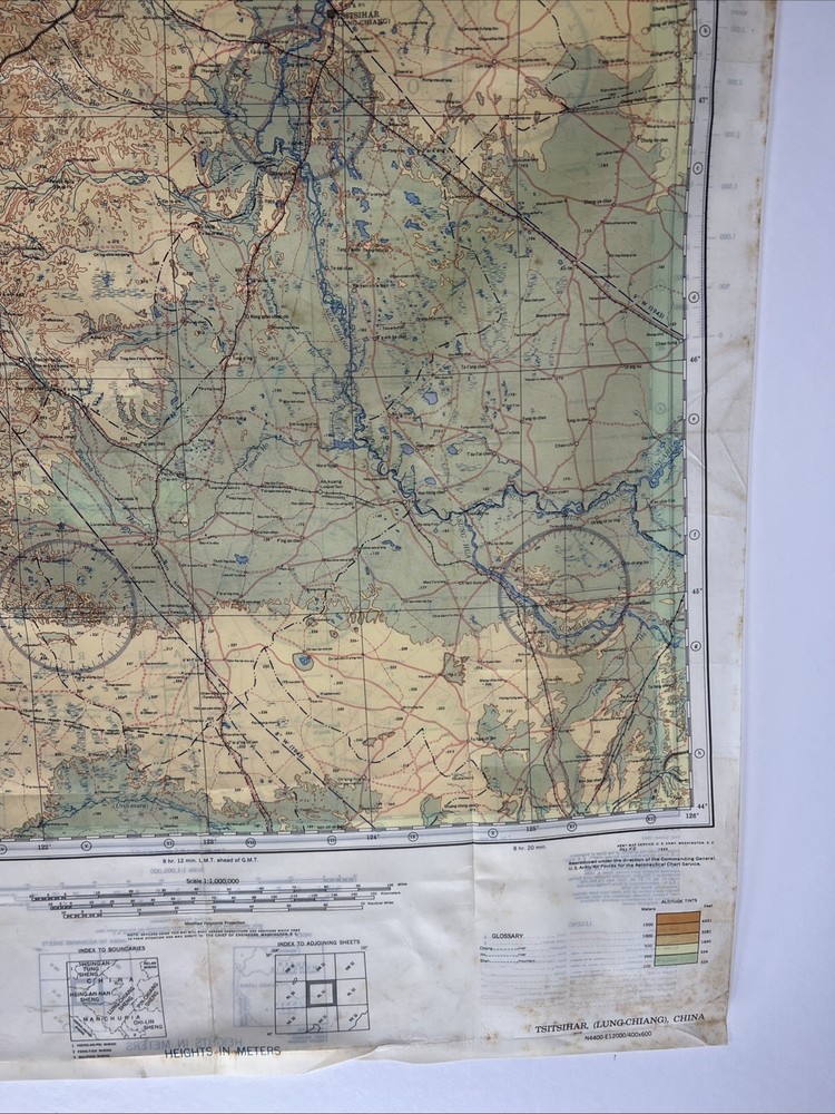 AAF CLOTH CHART Eastern Asia 1943