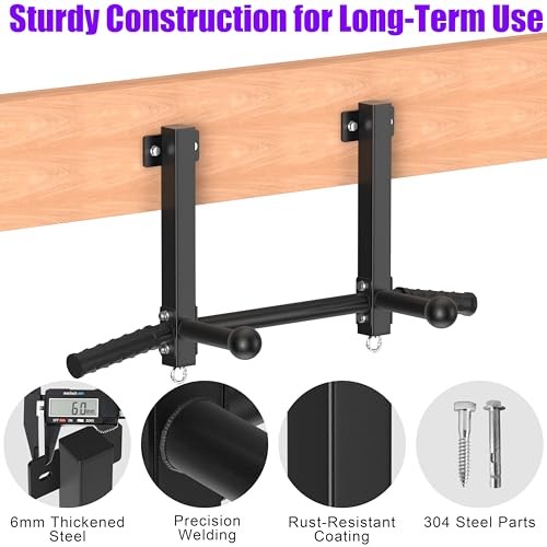 Joist Mounted Pull Up Bar, 650lbs Heavy Duty Strength Training Pullup Bars,