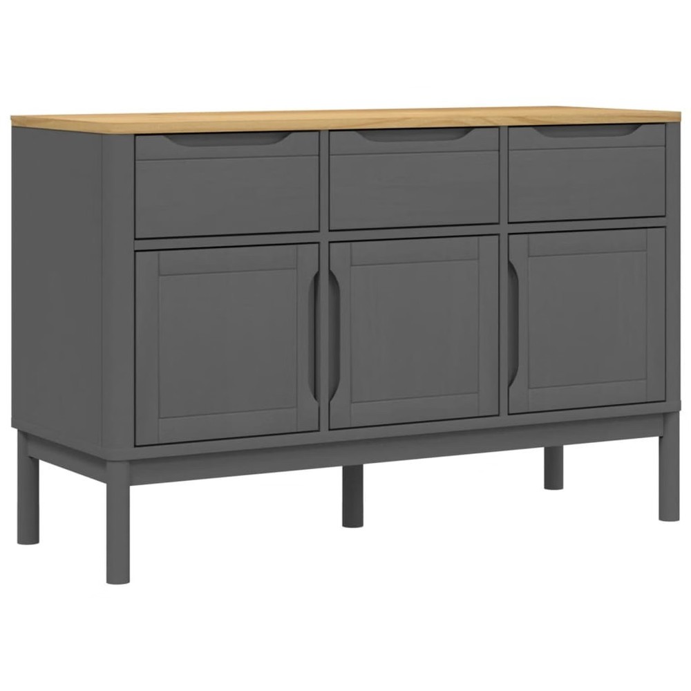 Sideboard Grey Solid pine wood, engineered wood Medium Sideboard