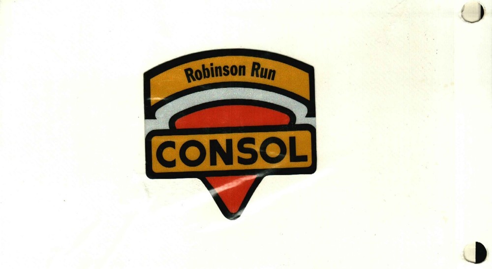 NICE ROBINSON RUN SHIELD CONSOL COAL CO. MINING STICKER # 1202
