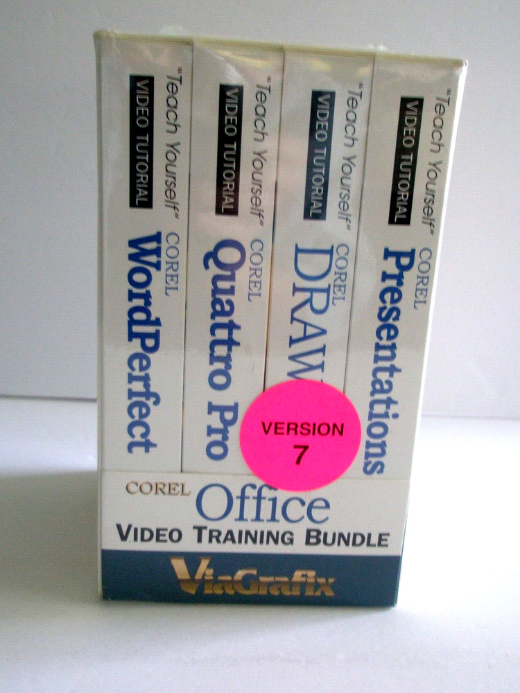 Viagrafix Corel Office Training VHS Quattro Pro Draw WordPerfect Presentations