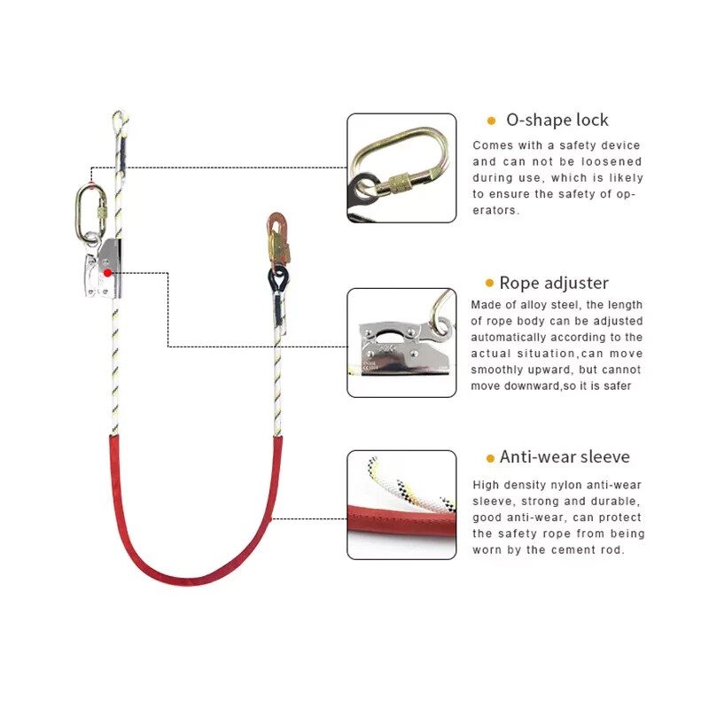 Positioning Lanyard 6 ft for Climbing Tree Care Arborist Work Fall Protection-