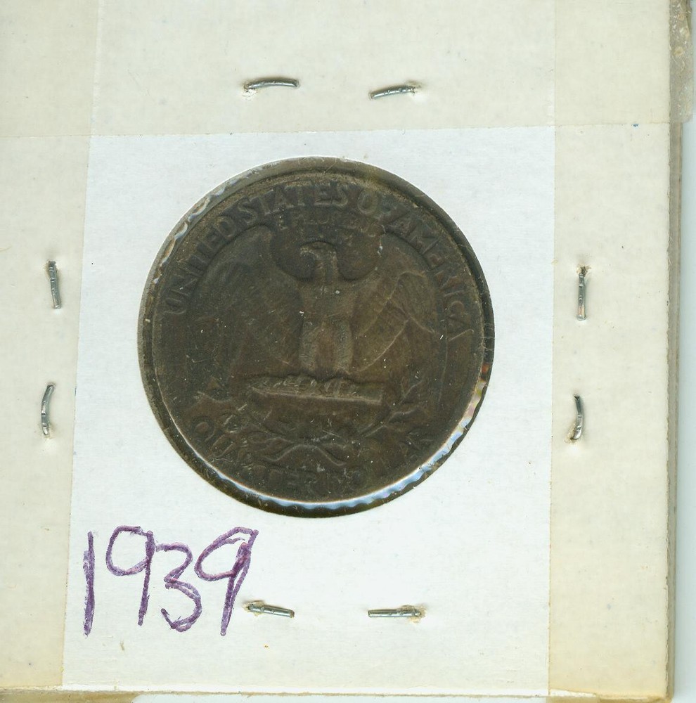 1939 Washington Quarter 90% Silver 