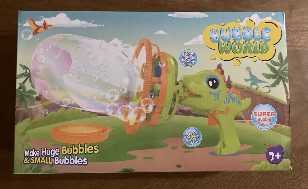 Bubble World Super Bubble Machine T Rex Bubble Wand