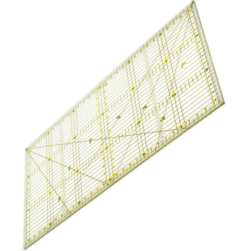 Patchwork Ruler for Quilting Projects with Non Slip Double Color Grid Lines