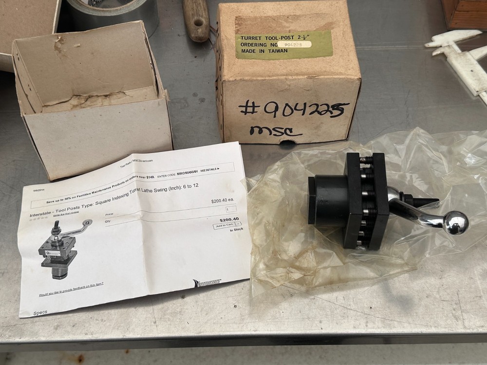 Interstate 904225 Square Indexing Turret Tool Post 2 1/2"