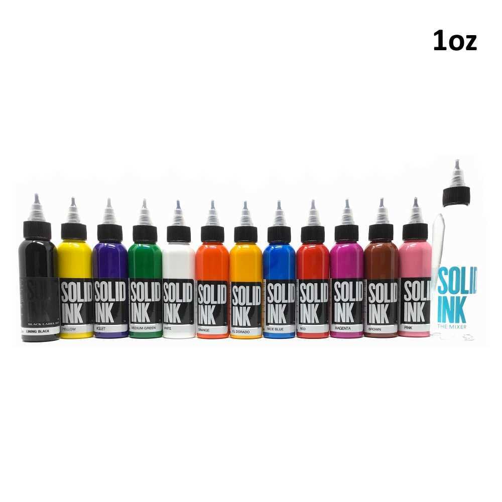 Solid Ink 12 Color Spectrum Set- 1oz Bottles