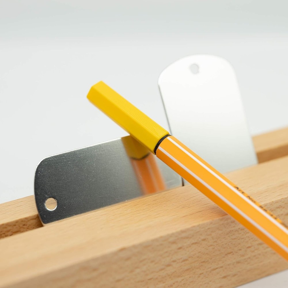 Polished Aluminum Blank Tags 25-Pack for Versatile Craft Creations