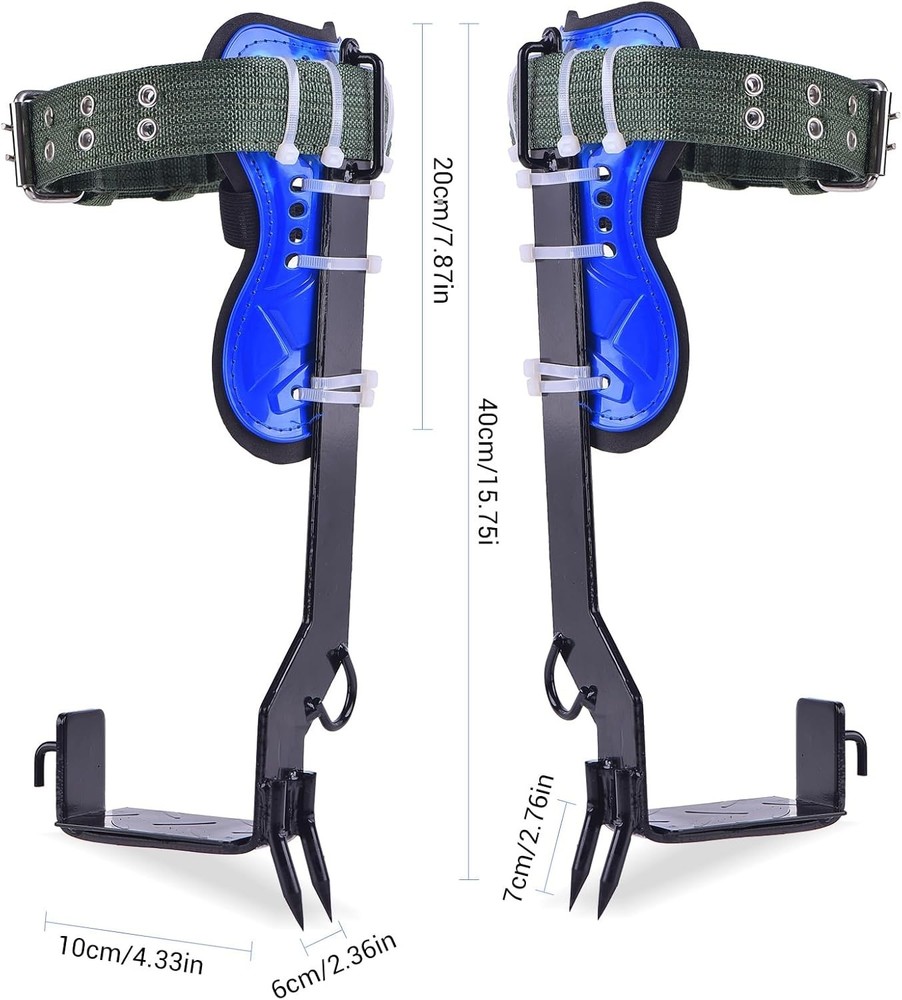 Tree Climbing Spike Hooks Kit - Two Spikes Each Foot