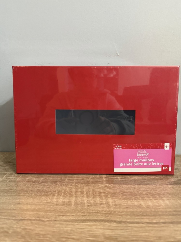 Creatology Valentine’s Day Small Mailbox – Red Decorative Craft Mailbox