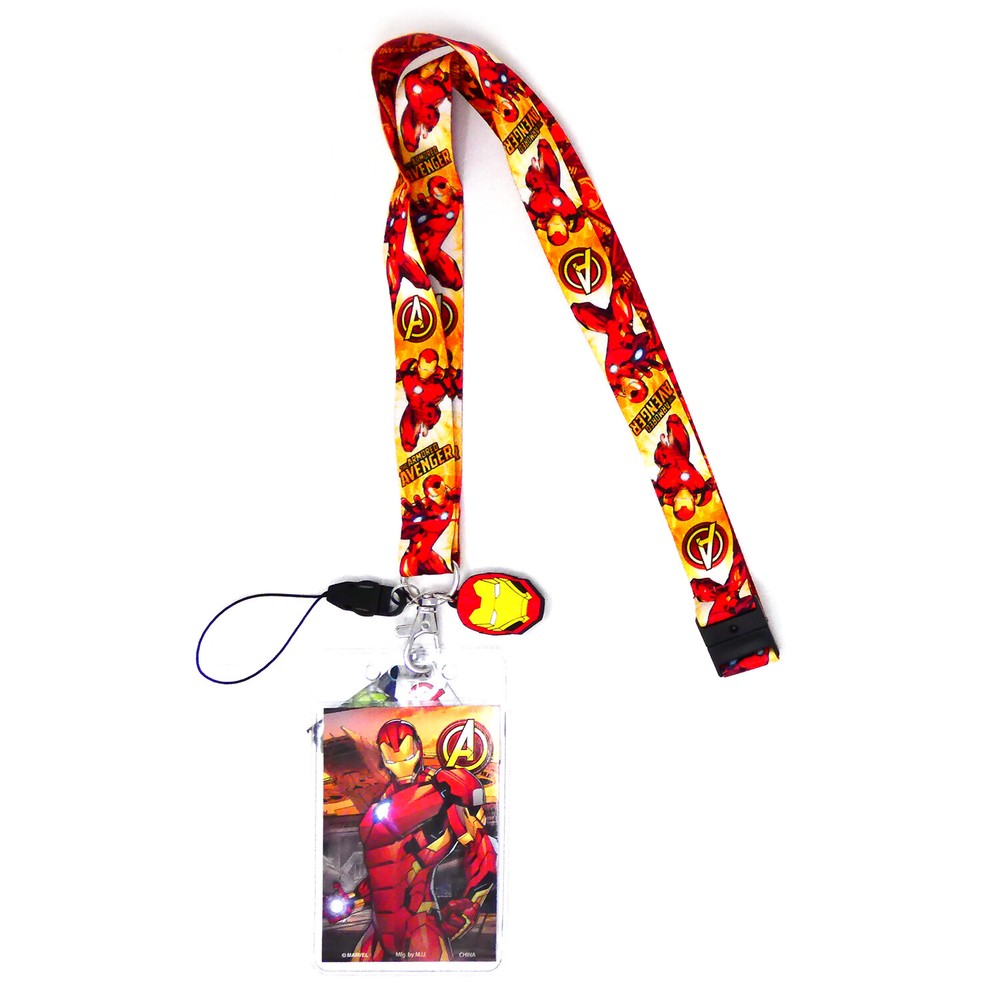 Marvel Comics Iron Man Lanyard With Soft Touch Dangle