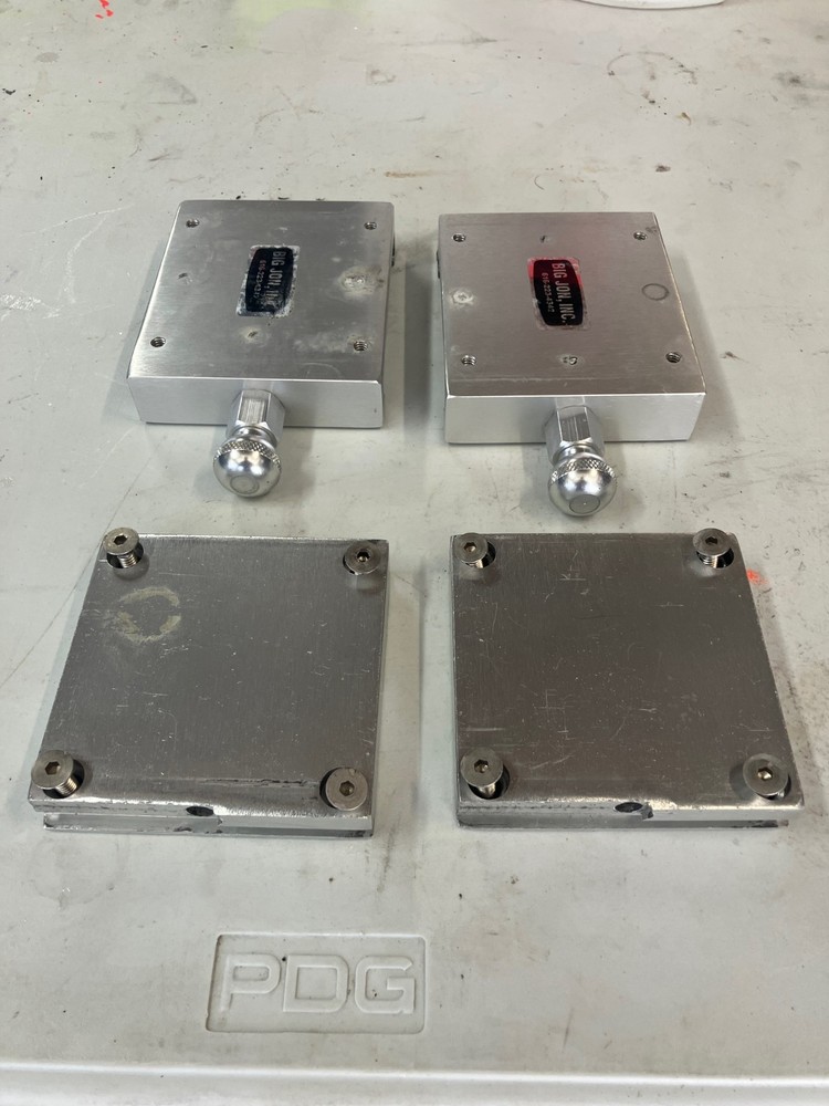 Quantity 2 Big Jon quick slide mounting bases Silver