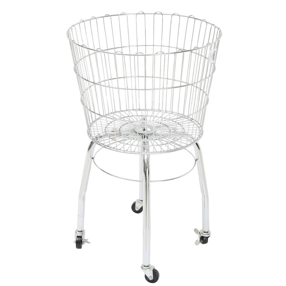 HUBERT® Dump Bin Round Chrome Wire - 20"Dia x 32 1/2"H
