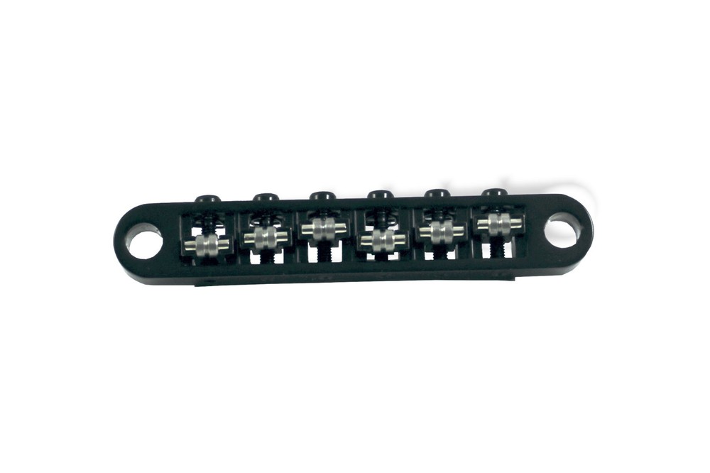Guitar Bridge Roller Post Style 6 String Black 52mm spread Bitterroot 080636BK