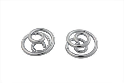 Chrome 1 inch Seat Spring Set fits Harley Davidson