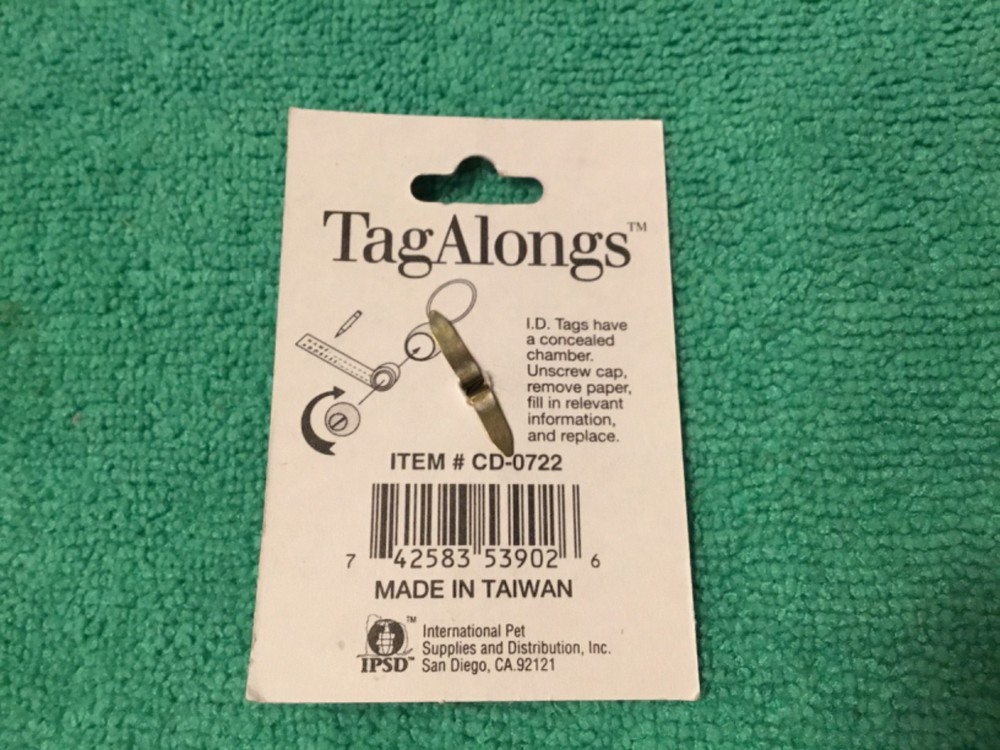 TagAlongs Pendant Pet ID Tag