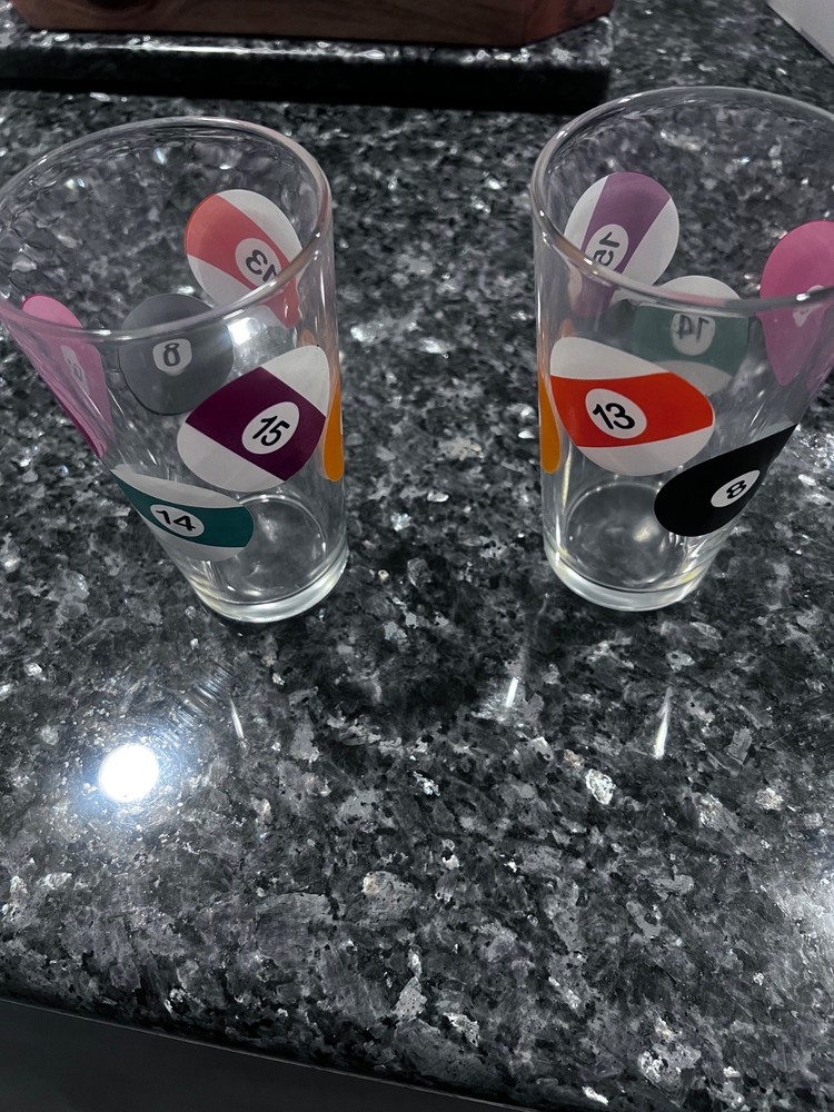 pool table glssses and serving tray