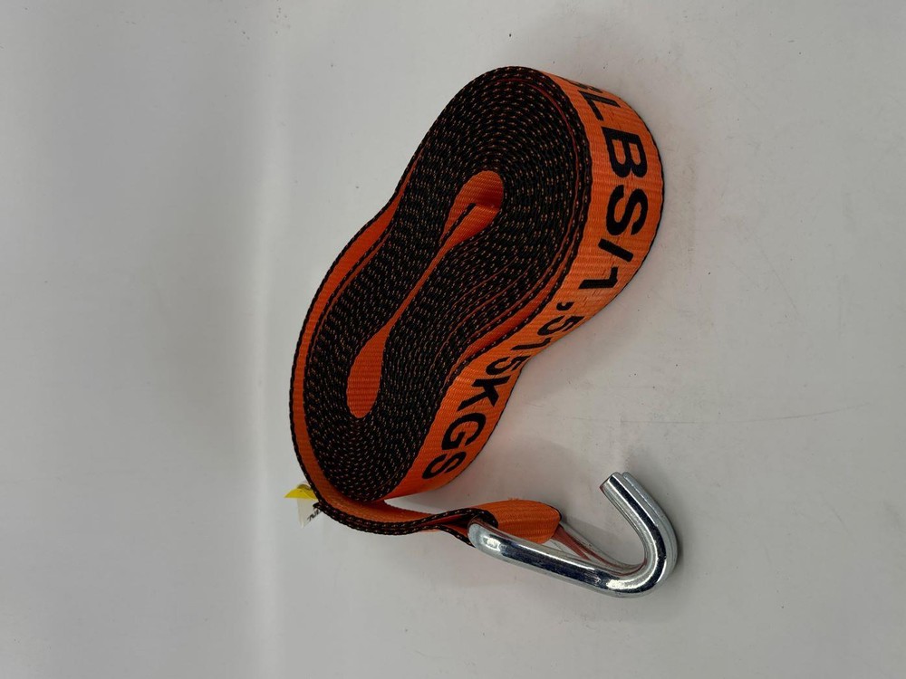 2”X30’ Heavy Duty Long Handle Ratchet Strap with J-Hooks 2 Pack