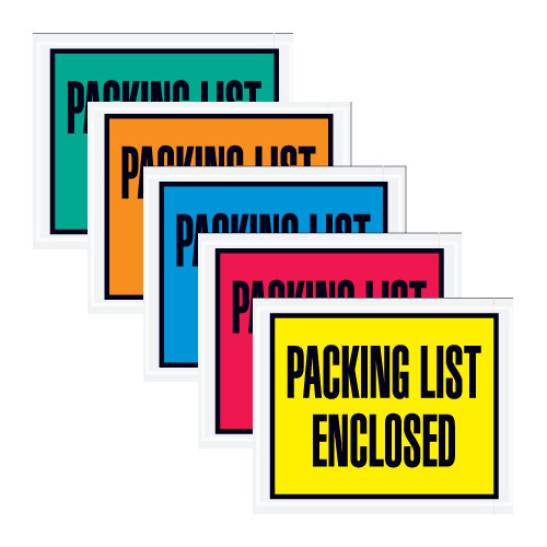 Full Face "Packing List Enclosed" Envelopes