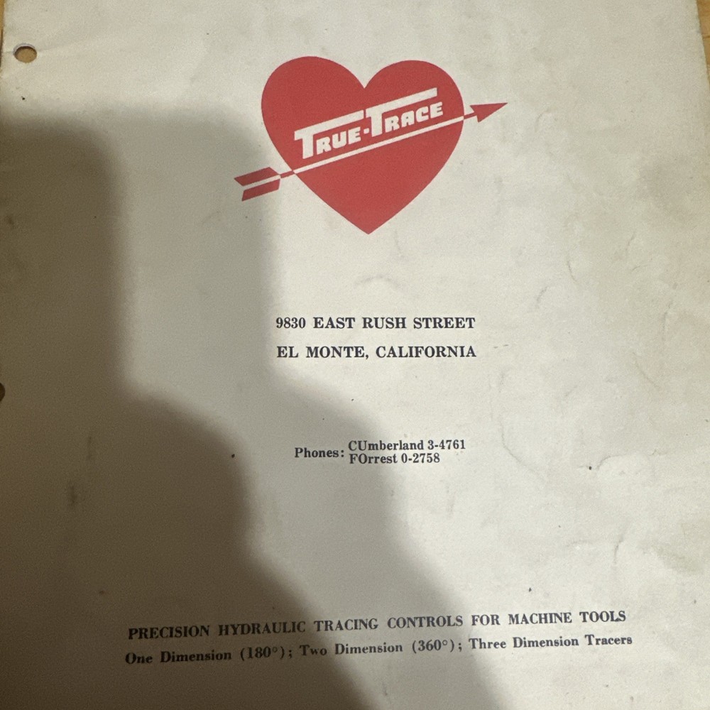 True-trace Hydraulic Tracing Controls Manual