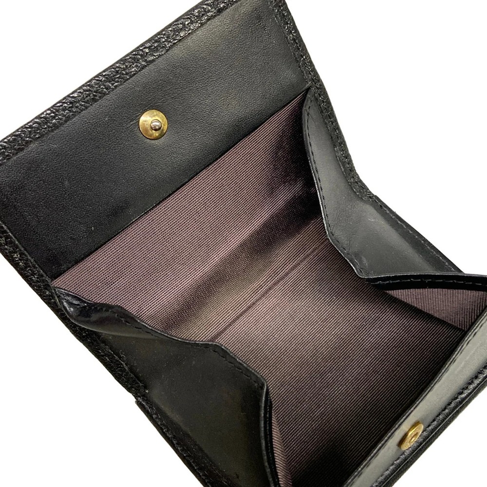 TOFF&LOADSTONE Black White Leather Trifold Wallet