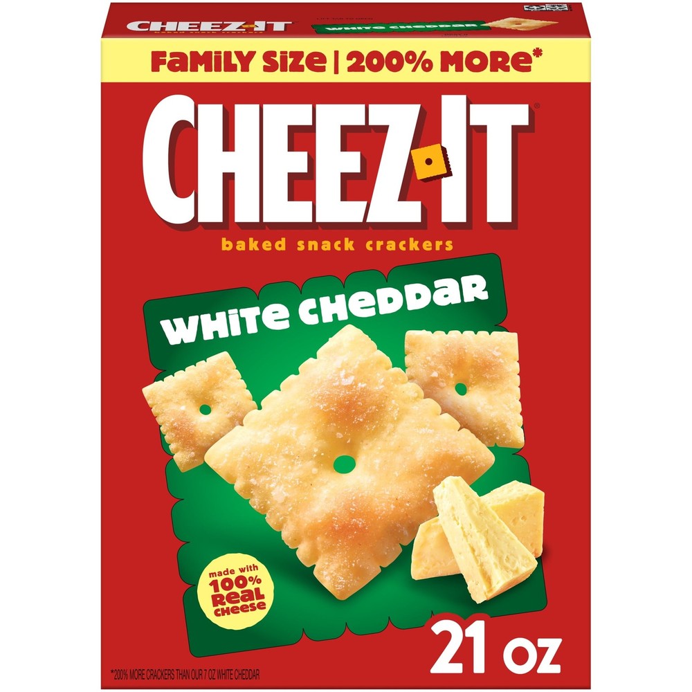 White Cheddar Cheese Crackers Baked Snack Crackers 21 oz