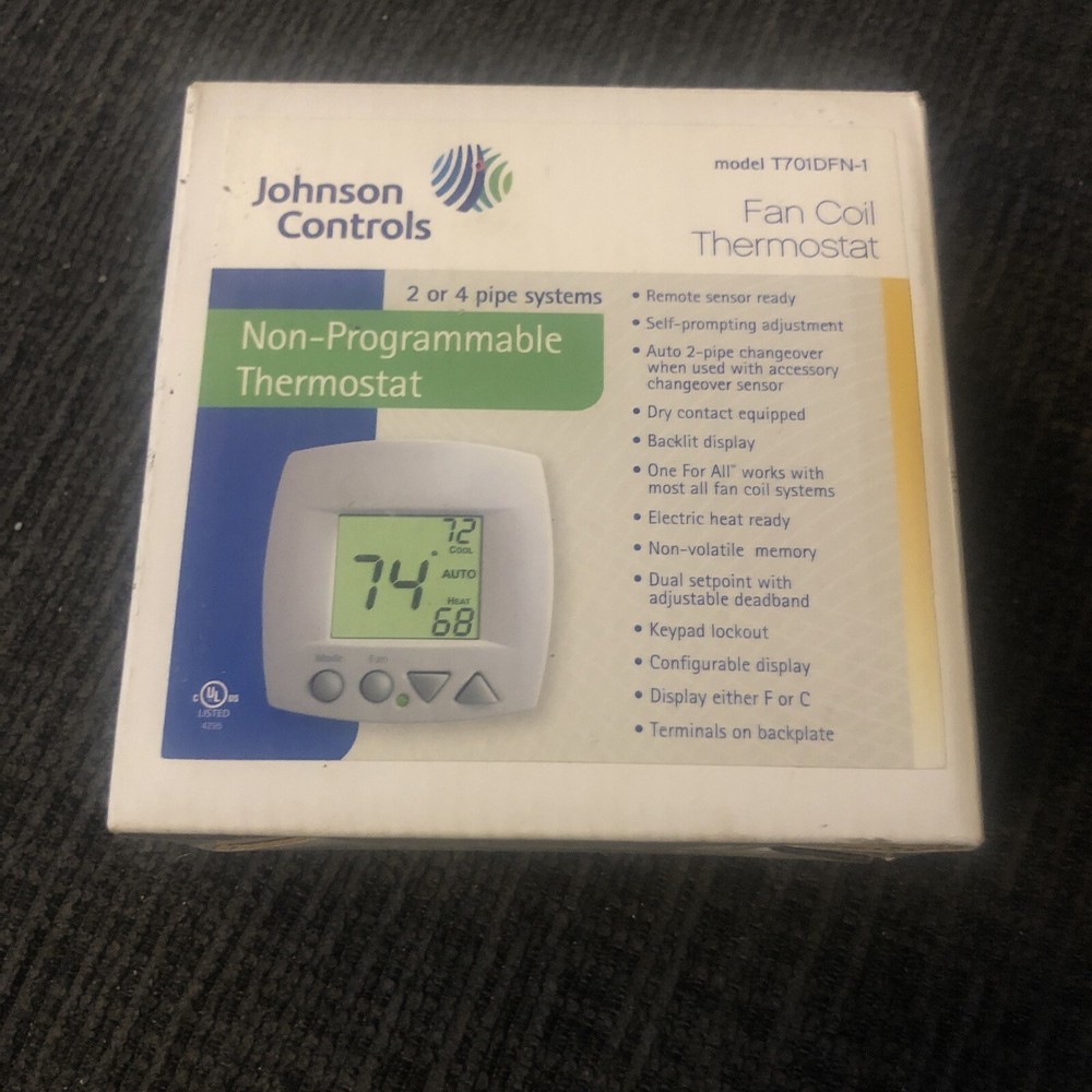 Johnson Controls Non Programmable Thermostat. Model T701DFN-1