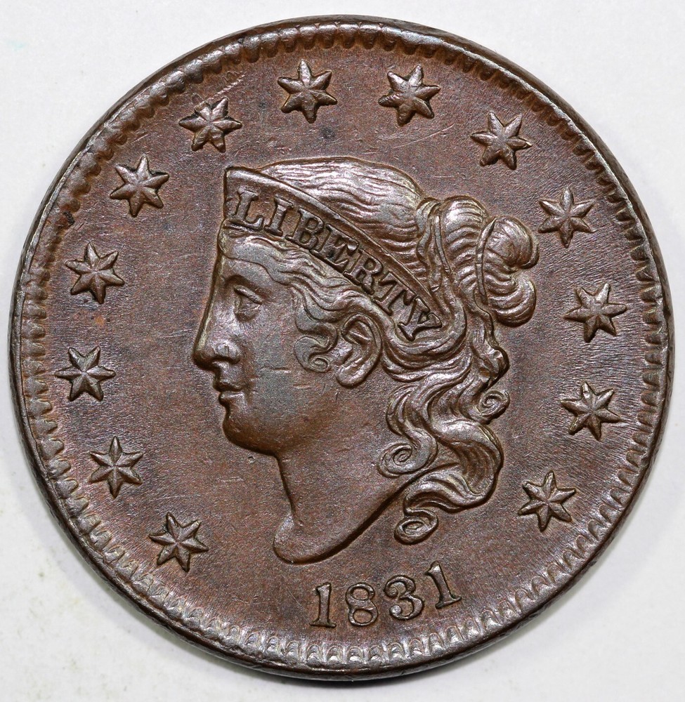 1831 1c N-7 Matron Head Large Cent