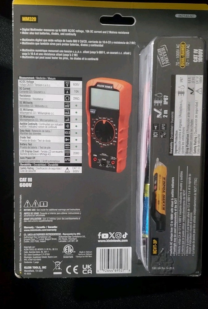 Klein Tools MM320 Electrical Test Kit