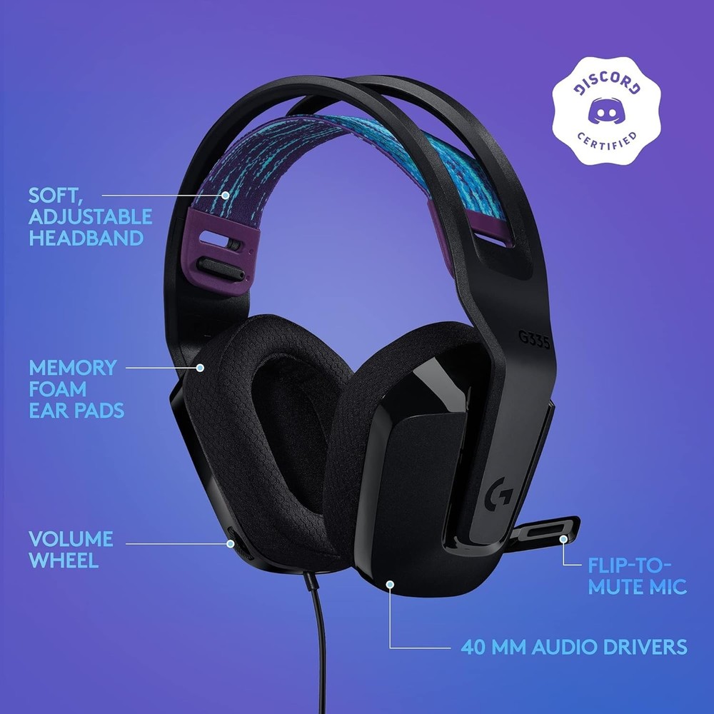 Logitech G335 Lightspeed 3.5mm Gaming Headset - Black